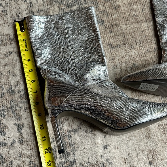 New $349 ALLSAINTS Orlana Heeled Shimmer Leather Boots Size: 9 - Picture 8 of 9